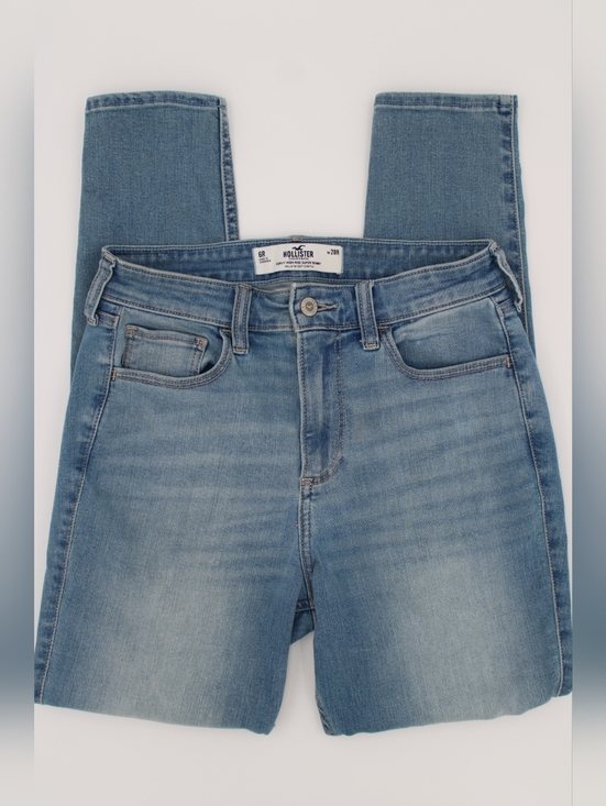 Hollister Denim - Hollister Light Wash Distressed Skinny Jeans Cutout Knees Size 6R